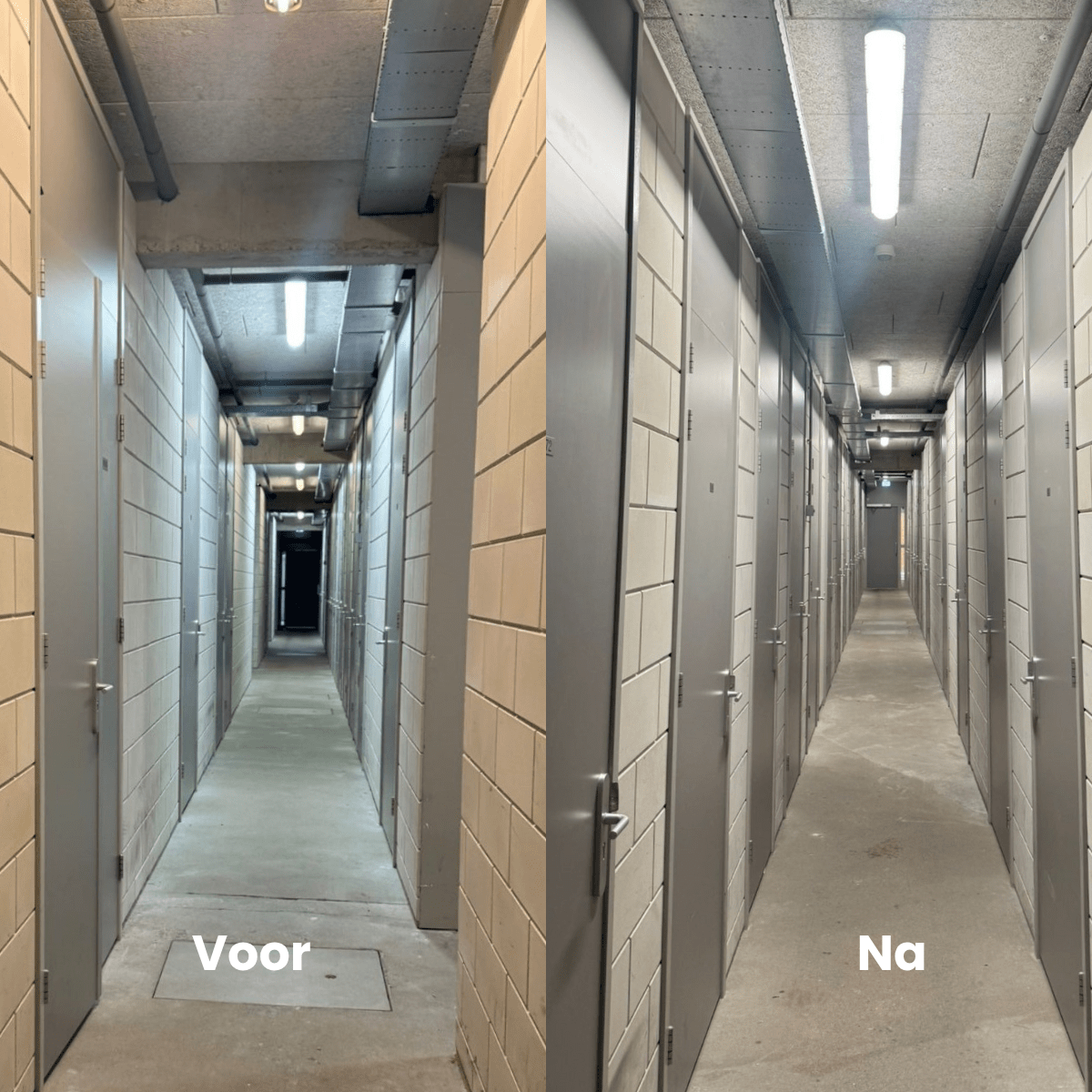 Algemene verlichting vervangen in woningcomplex Alkmaar
